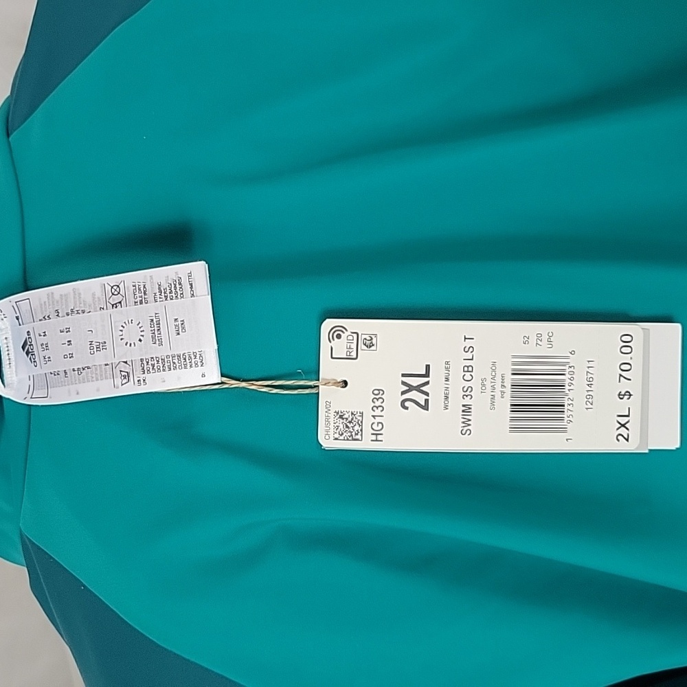 Adidias Full Coverage Swim Set, Green XL/2XL, NWT - Picture 7 of 10